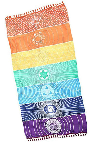 Colchón De Yoga Oyefly Rainbow Chakra Con Protector Solar, E