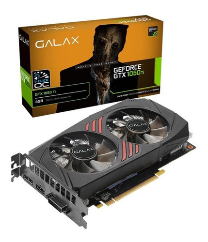 Imagem 5 de 9 de Placa de vídeo Nvidia Galax GeForce 10 Series GTX 1050 Ti 50IQH8DSQ31C OC Edition 4GB