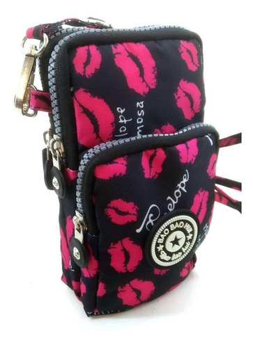 Imagen 5 de 10 de Mini Morral Porta Celular Tres Cierres Bandolera Impermeable
