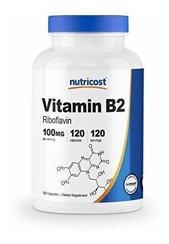 Nutricost Vitamina A B2 (riboflavina) 100mg, 120 Cápsulas -