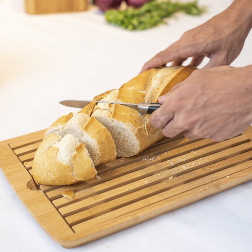 Tábua Migalheira De Pão Em Bambu - Oikos Marrom