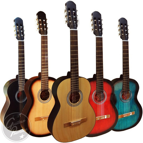 Guitarra Criolla Superior Colores Satinada + Funda + Pua