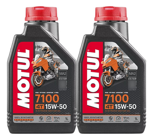 Kit Motul 7100 15w-50 4t 2 Litros
