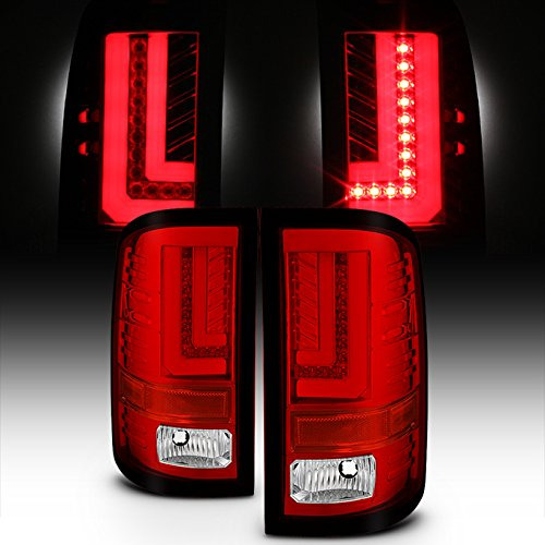 Para Tubo Luz Led Forma Gmc Sierra Trasera Roja Transparente