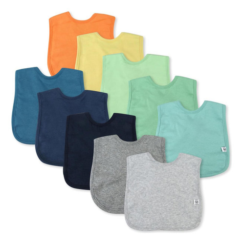 Paquete Múltiple Reversible Honestbaby 4 En 1 Baberos Absorb