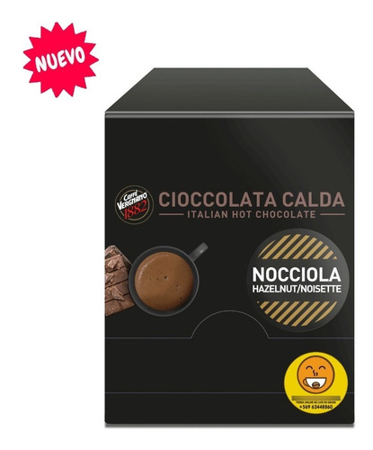 Chocolate Caliente Italiano Vergnano 15 Sobres, Avellanas