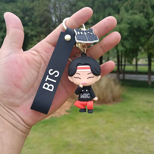Llaveros Bts Kpop 3d - Paquete De 7 Dorado