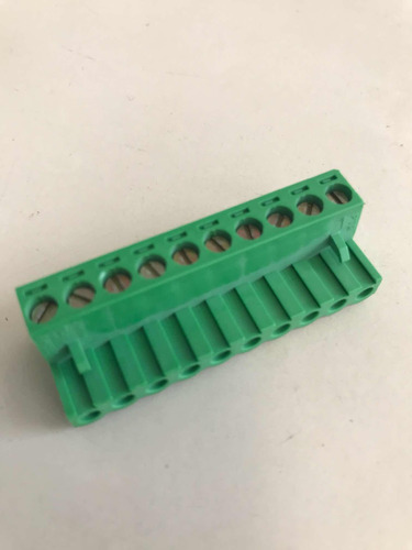 Conector 10 Polos Hembra Verde 5mm Pcb Ed1709-nd
