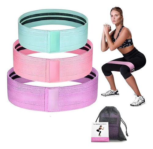Kit 3 Bandas Elásticas Ejercicio Yoga Ligas De Resistencia