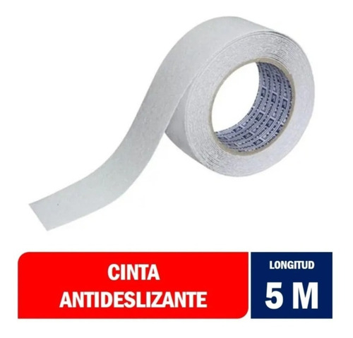 Imagen 3 de 3 de Cinta Antideslizante Transparente Rollo 5cm X 5 Mts