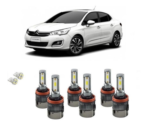 Lampada Super Led Plus Citroen C4 Lounge 2019 Farol E Milha 