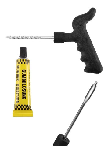 Imagen 3 de 3 de Kit Reparacion Pinchazos Neumaticos Kit Emergencia Auto Moto