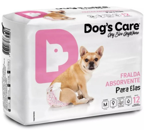 Fralda Higiênica Dog's Care Ecofralda Para Fêmeas 12 Und P