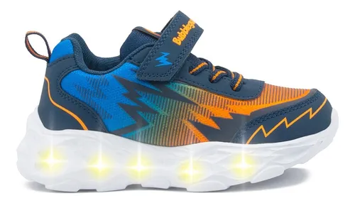 Bubble Gummers Tenis Luces Led Pluton Moda Ni o Azul