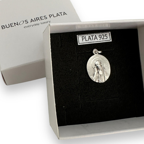 Medalla Plata 925 Inmaculada Concepción De María Bautism 