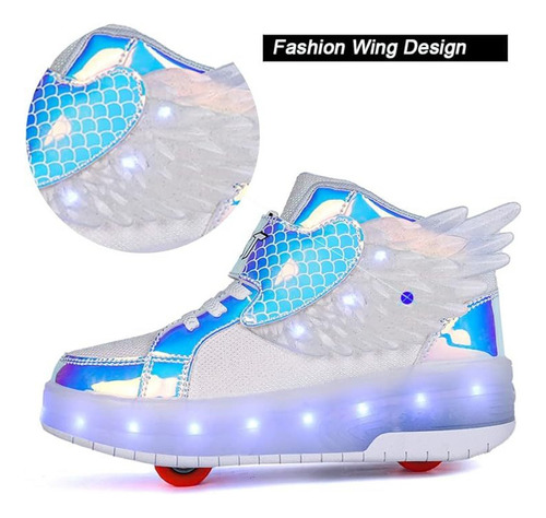 / ~ Zapatos Con Ruedas For Niños Y Niñas Con Luces Led For