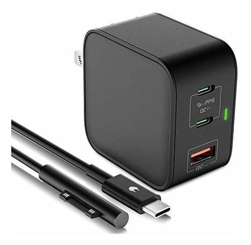 Cargador Tablet 65w Gan Usb C Pd 3.0 Qc 3.0 Charger, Surface