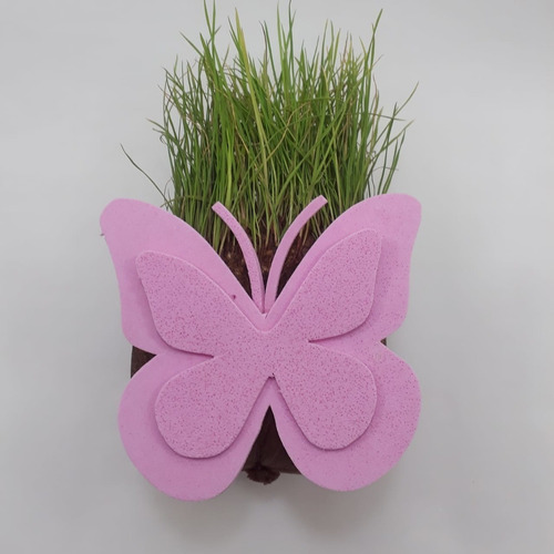 Boneco Ecológico Borboleta Rosa 5 Unidades