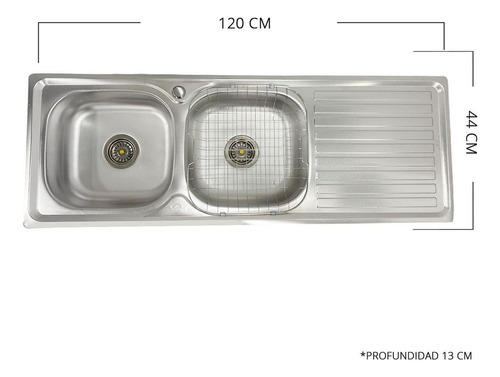 Fregadero 120x44 Empotrar Derecho Llave Sifón