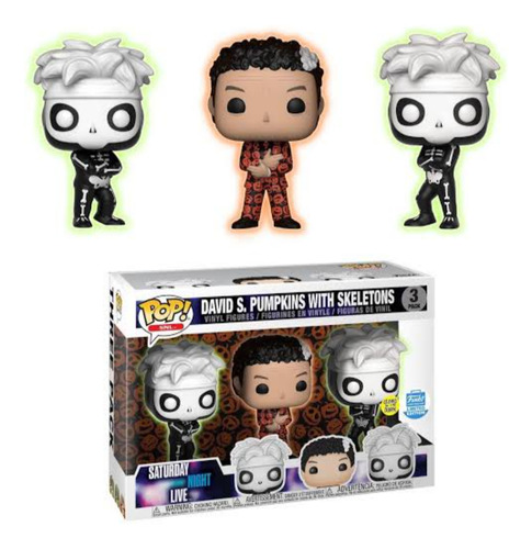 Funko Pop! Snl David Simpon Pumpkins With Skeletons 3 Pack