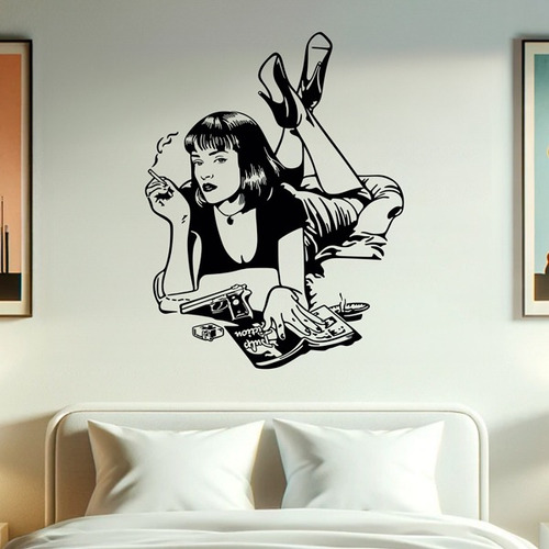 Vinilo Decorativo Para Pared - Mia Wallace - Pulp Fiction