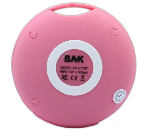 Imagen 2 de 3 de Parlantes Bluetooth Wireless Radio Mp3 Para Celular Rosa