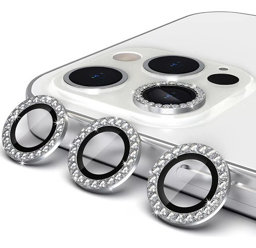 Vidrio Cámara Trasera Strass Glitter Para iPhone 12 Pro Max
