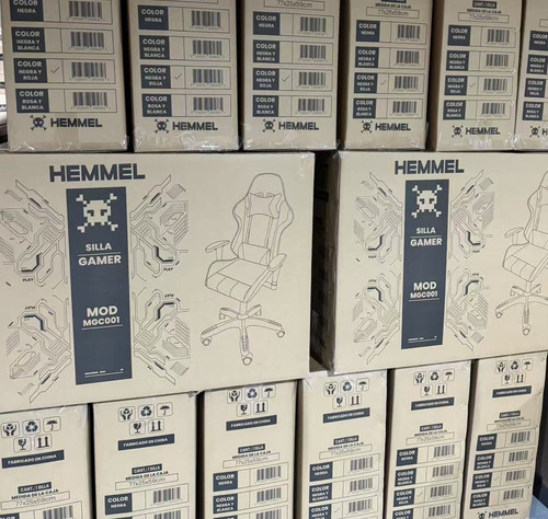 Silla Gamer Ergonomica Rosa y Blanca Hemmel Reclinable 150kg Para Pc Escritorio Altura Ajustable