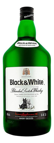 Pack De 4 Whisky Black And White Blend 1.5 L