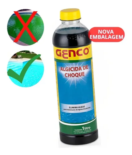 Genco Algicida De Choque Tratamento De Piscina Elimina Algas ...