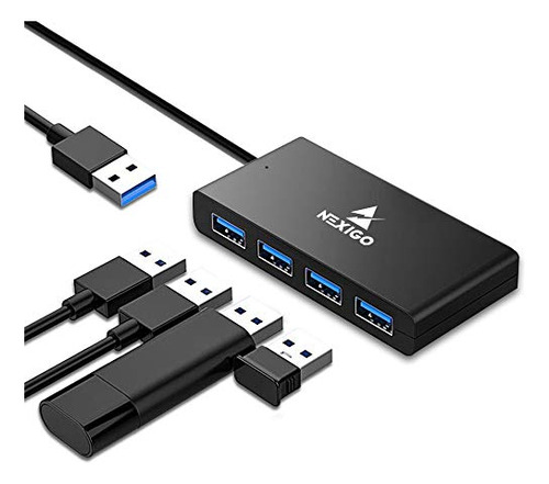 Extensión Multipuerto Nexigo Usb Ultra Slim 3.0 De 4 Puertos