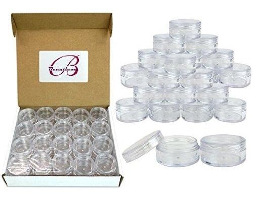 (quantity: 100 Pieces) Beauticom 10g/10ml Clear Lid Plastic 