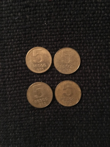 Monedas Argentinas (lote) - 5 Pesos- Año 1985