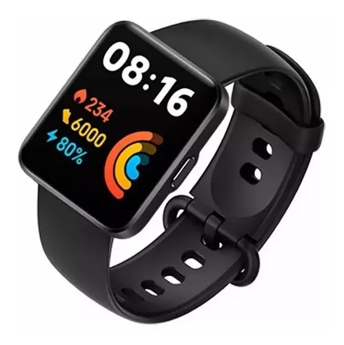 Xiaomi Lite Redmi Watch 2 Lite Sport 1.55 caja de abs black, malla black  de tpu silicona y bisel negro