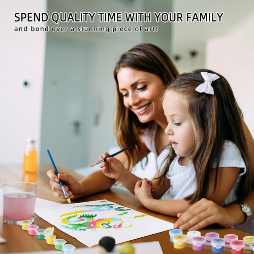 Pintura Enmarcada De Madera Por Números Kit De Pintura Acríl