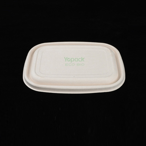 50 Bowls/ensaladeras Rectángulares Kraft De 500ml /c Tapa Kraft