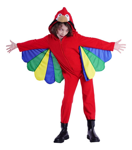 Disfraz De Pájaro Multicolor Para Niños