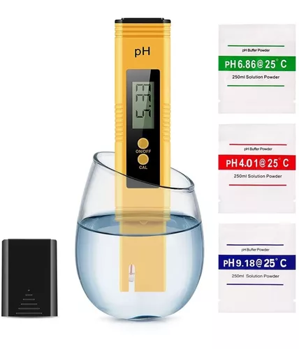 Medidor de PH Digital Peachimetro Phmetro Portatil Amarillo