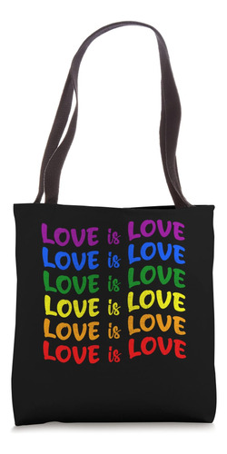 Rainbow Love Is Love Pride Lgbt Gay Lesbian Pride Mes Bolsa