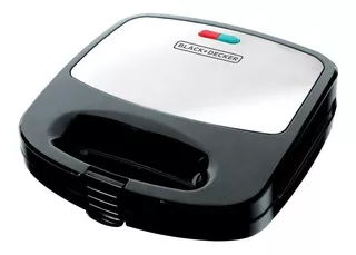 Sandwichera eléctrica Black+Decker WM2000SD color gris/negro 220V