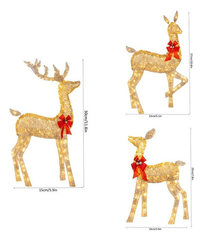 . Luzes Led Decorativas De Renas Iluminadas De Natal