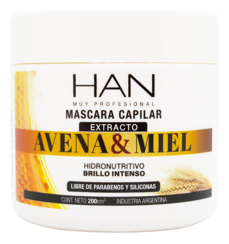 Han Avena Y Miel Mascara Capilar Nutrición Reparadora 200gr