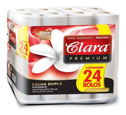 Papel Higiénico Clara Doble Hoja Premium 30m X24