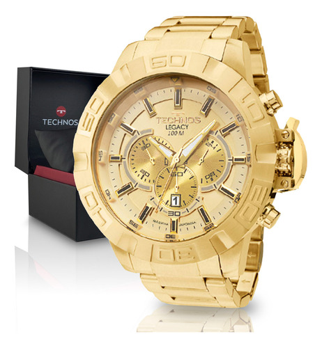Relógio Technos Masculino Legacy Js25ba/4x Dourado Grande