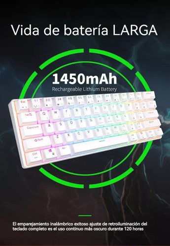 Teclado Mecánico Abnt2 Hyrax Thunder Gamer, 60%, Rgb, Humano