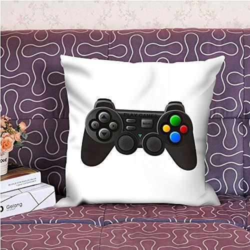 Cojines Ofloral Gamer Funda De Almohada, Joystick Negro Con