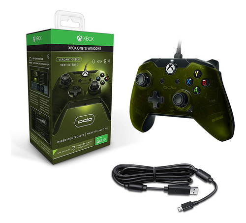 Control Alambrico Pdp Xbox One Series X / S Pc Verdant Green