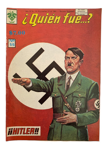 Comic Quien Fue ? #55 Adolfo Hitler Editorial Vid 1981