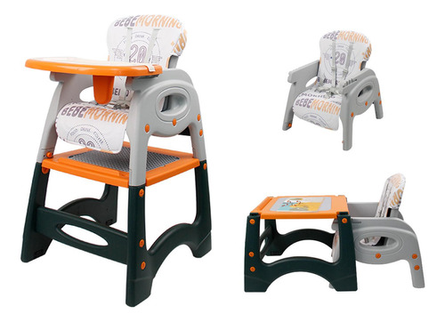 Bamby BAMBYHSEAT33 silla alta de bebé ajustable 3 en 1 multifuncional color naranja