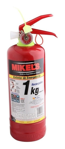 Extintor De Emergencia 1 Kg Recargable Con Soporte Mikels